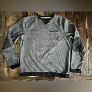THE ROARK REVIVAL • pullover crewneck sweatshirt grey black contrast textured